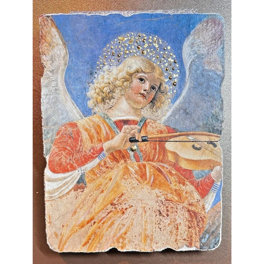 Bottega Artigiana Tifernate Fresco Melozzo da Forli Angel 2011 Box COA Gold Leaf